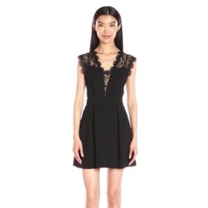 BCBGeneration Women’s Lace Inset Dress - Black, 6